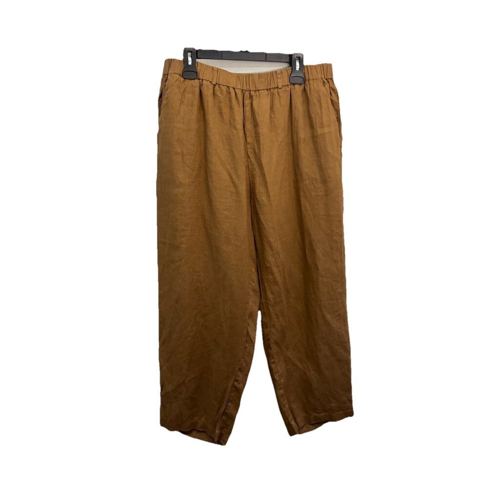 Quince Straight Leg Pants in Warm Brown